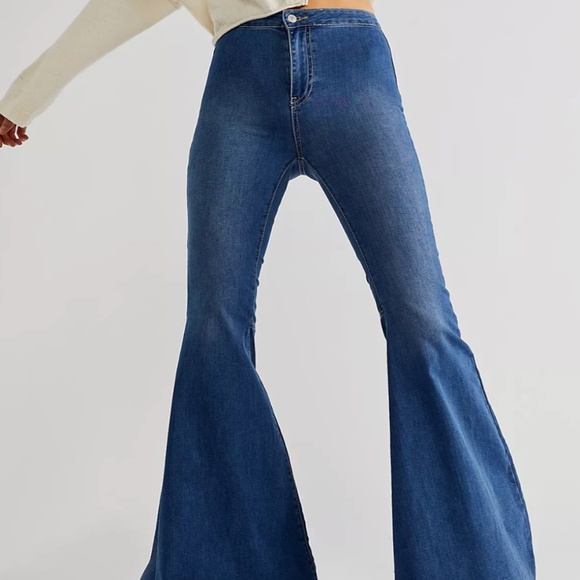 Free People Denim - Free People Just Float On Flare Jericho Blue